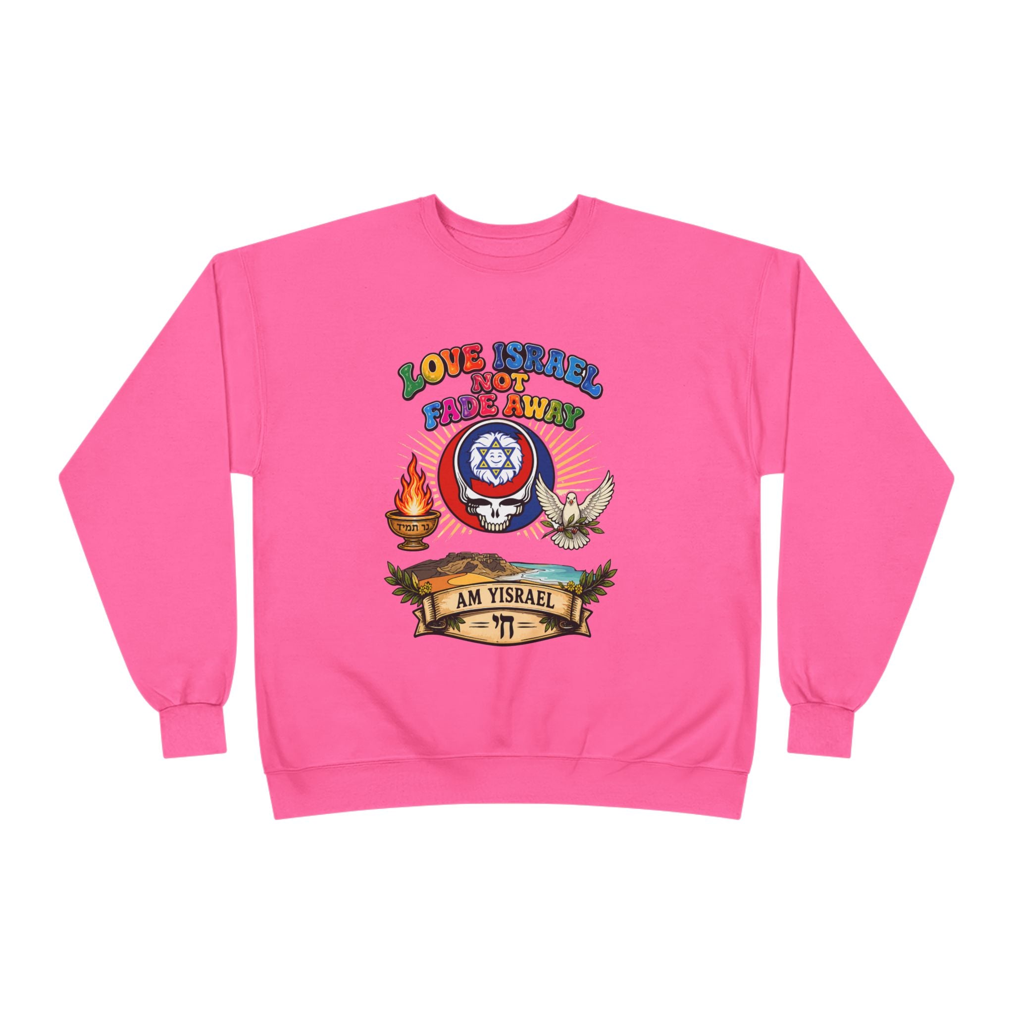Crewneck Sweatshirt — "Love Israel, Protect the Land" Graphic