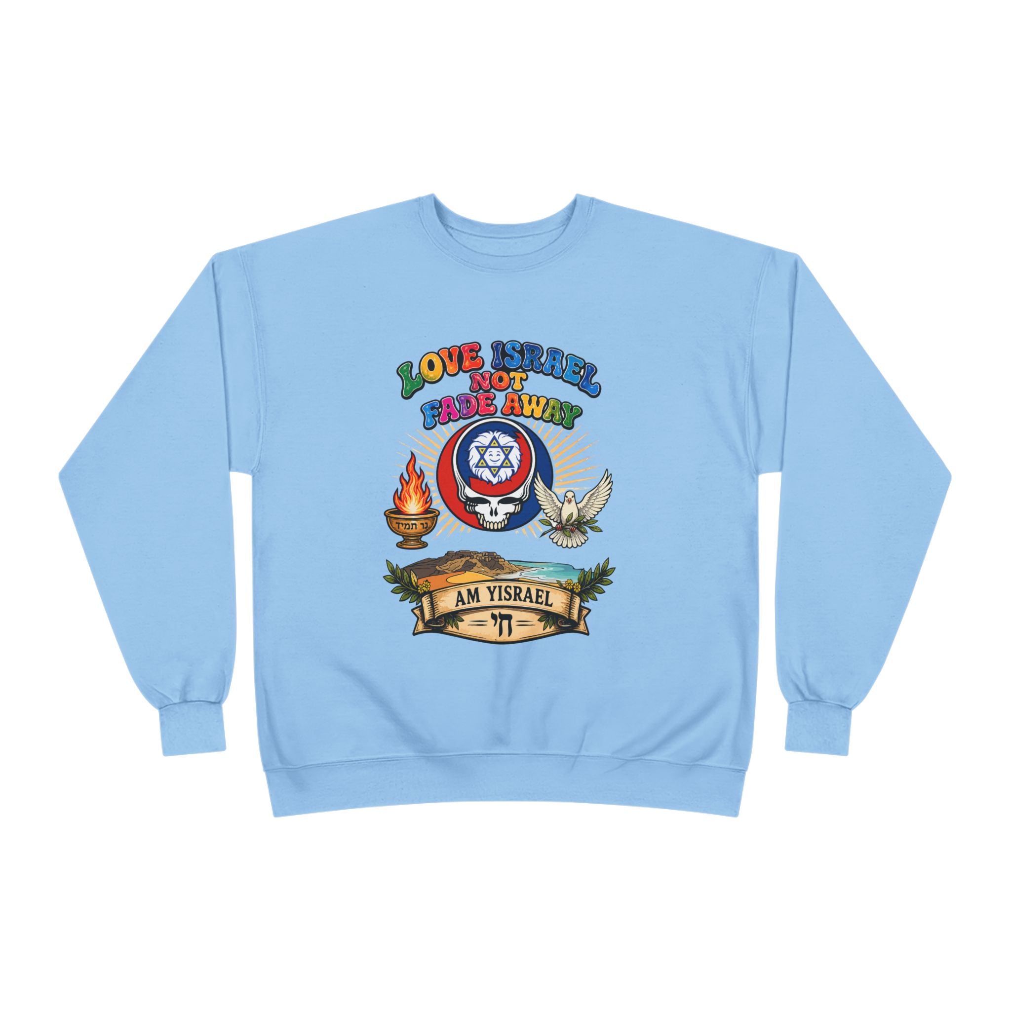 Crewneck Sweatshirt — "Love Israel, Protect the Land" Graphic