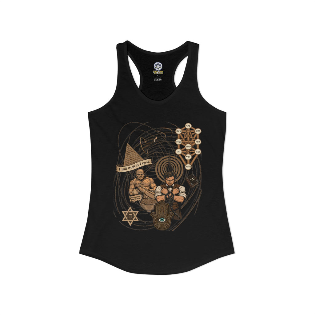 Jewish Magic and Mysticism - an Ode to Creation Racerback top