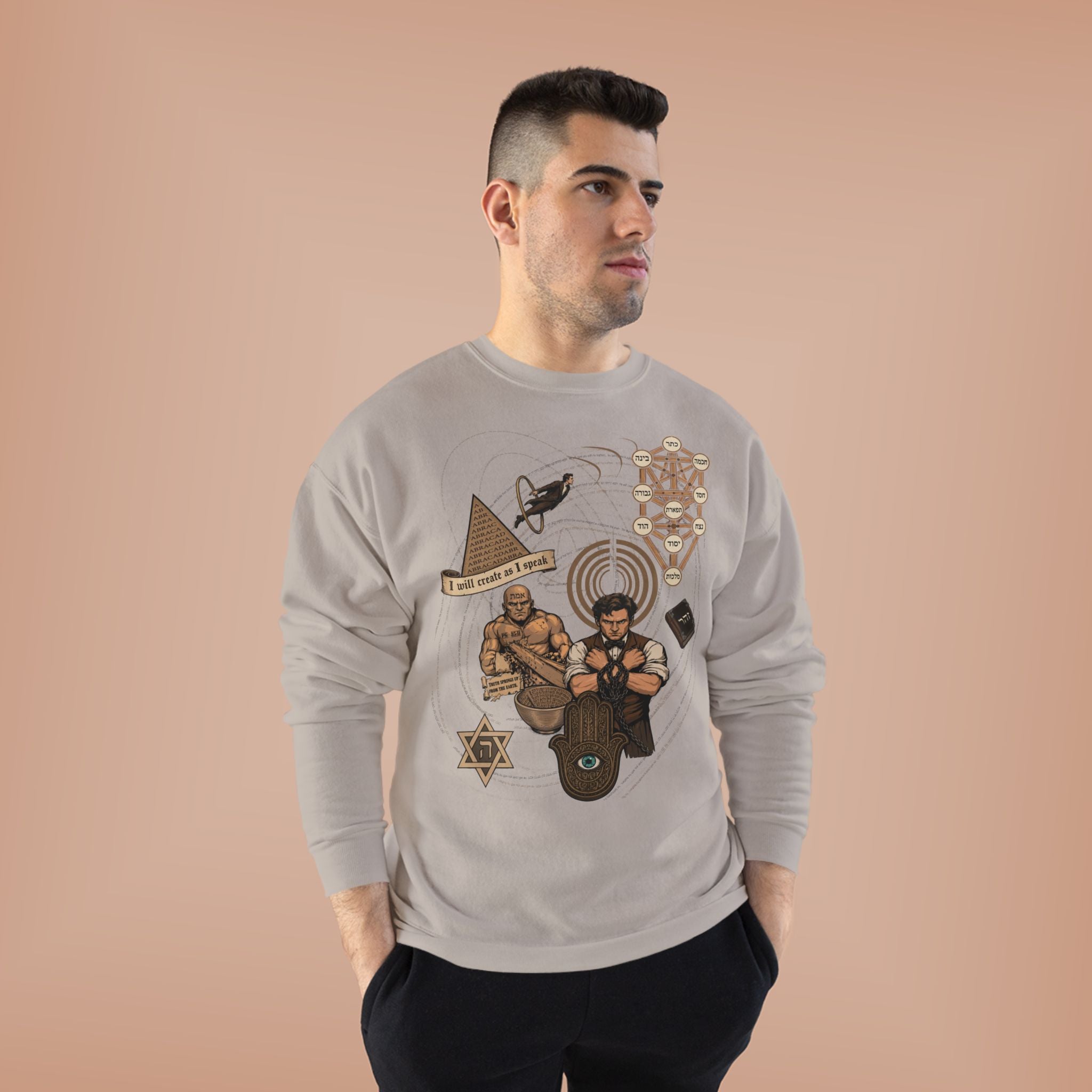 Jewish Magic and Mysticism - an Ode to Creation Crewneck Sweatshirt
