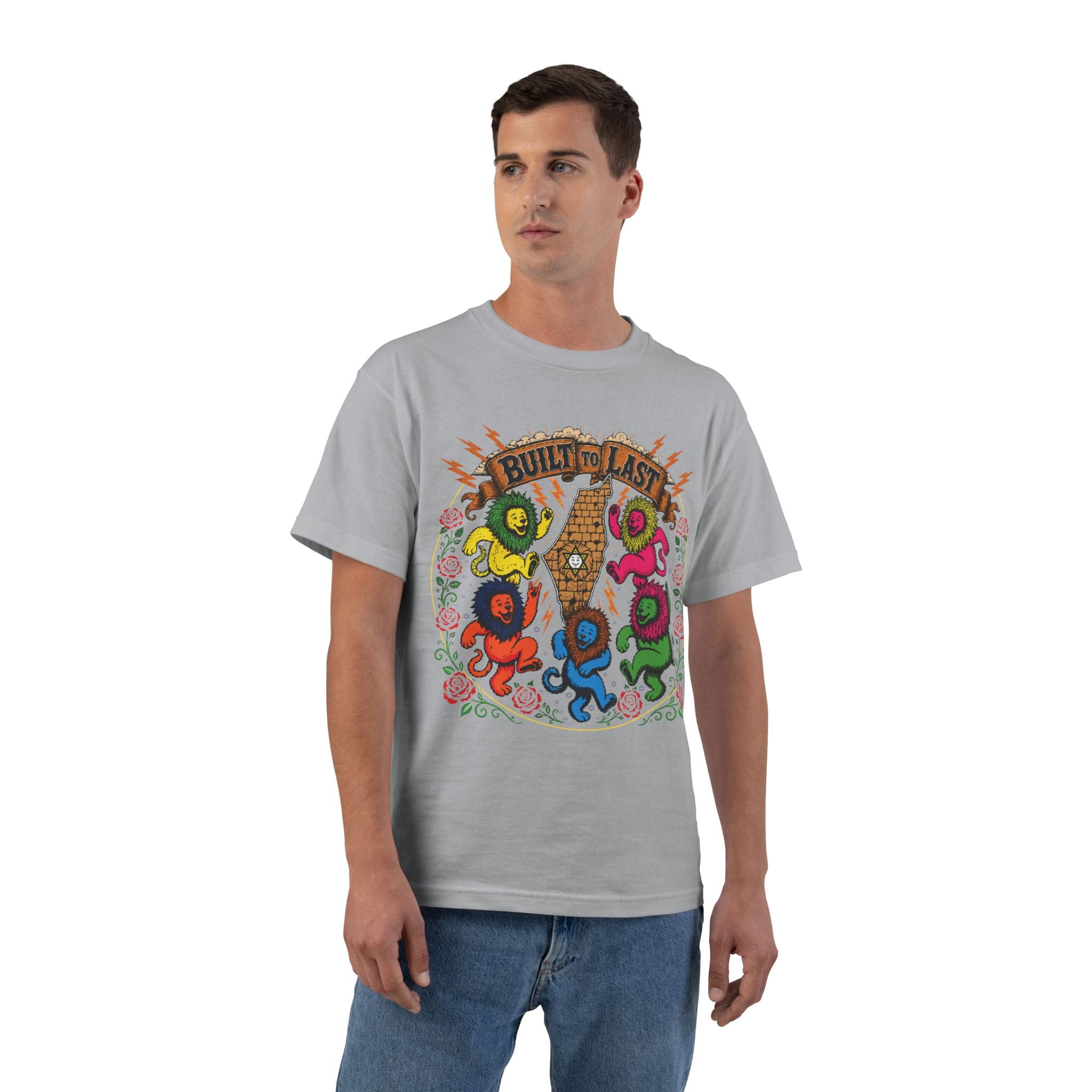Grateful Israel - Built to Last T-Shirt — Retro Colorful Cartoon Design
