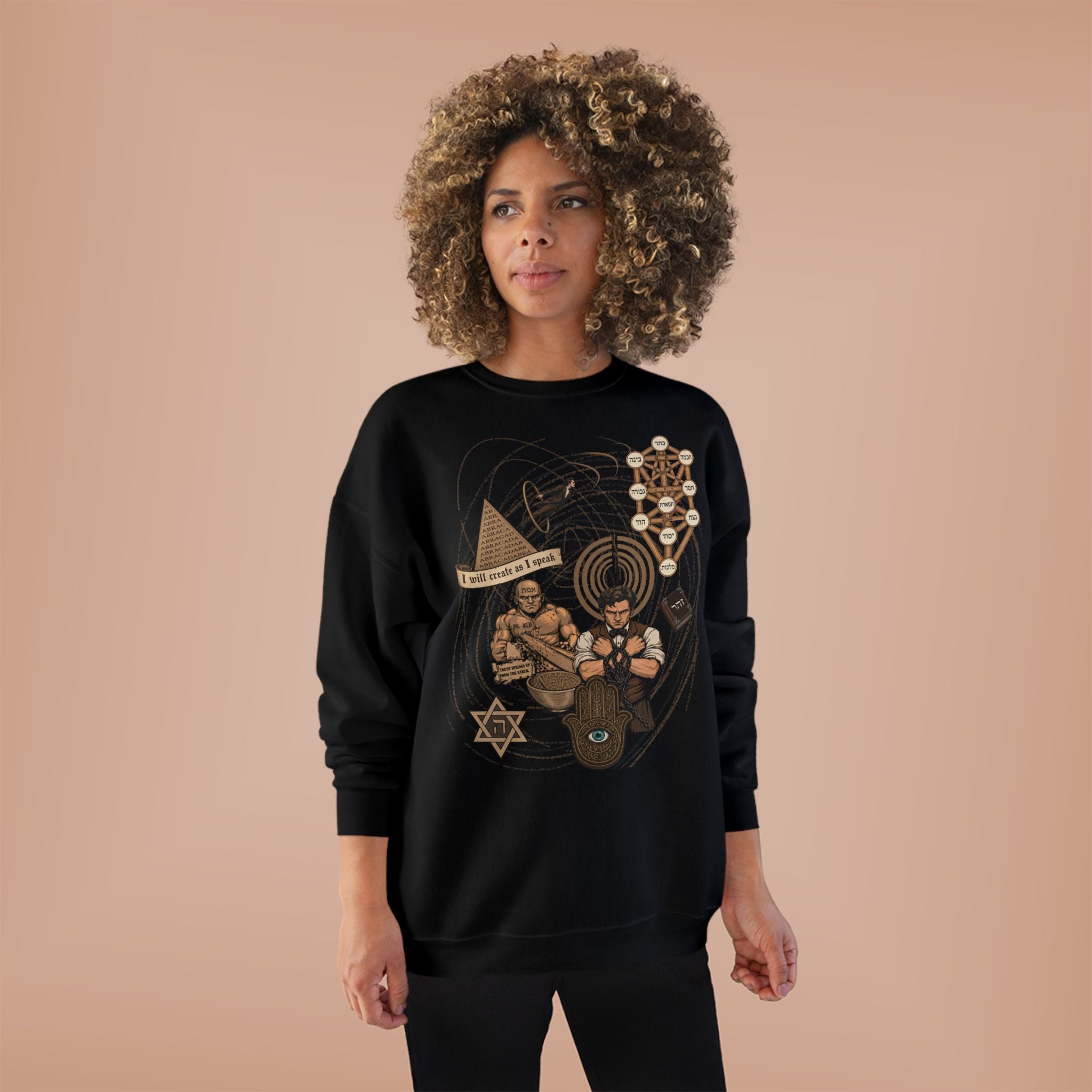 Jewish Magic and Mysticism - an Ode to Creation Crewneck Sweatshirt