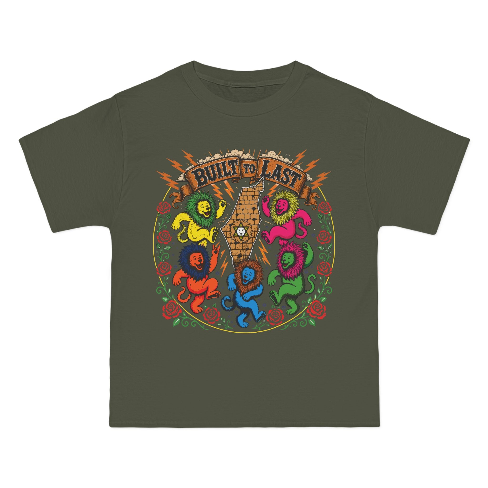 Grateful Israel - Built to Last T-Shirt — Retro Colorful Cartoon Design
