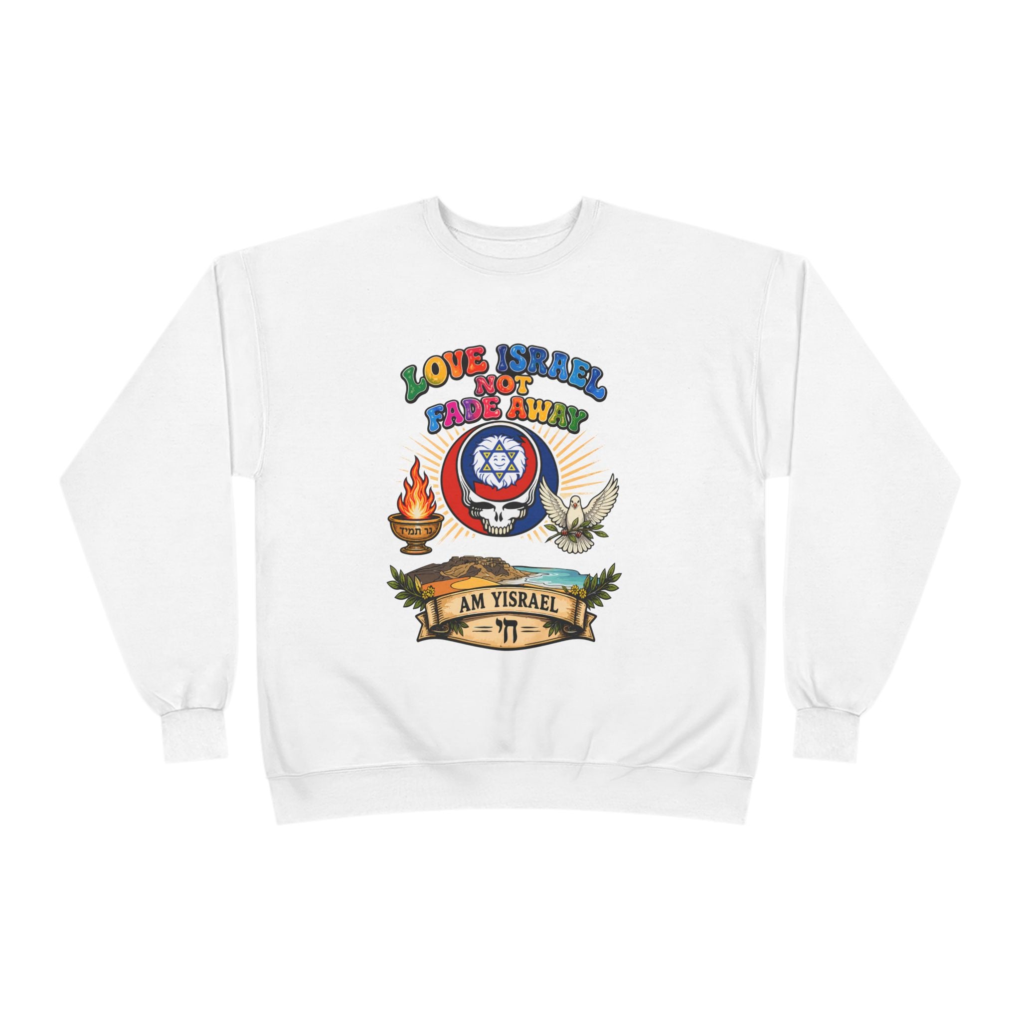 Crewneck Sweatshirt — "Love Israel, Protect the Land" Graphic
