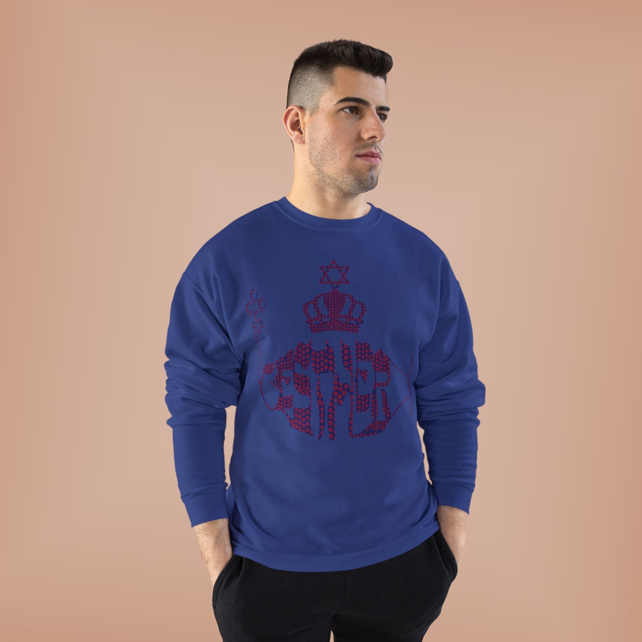 Hebrew Crowned Whale Crewneck Sweatshirt — Feminine Esther Design