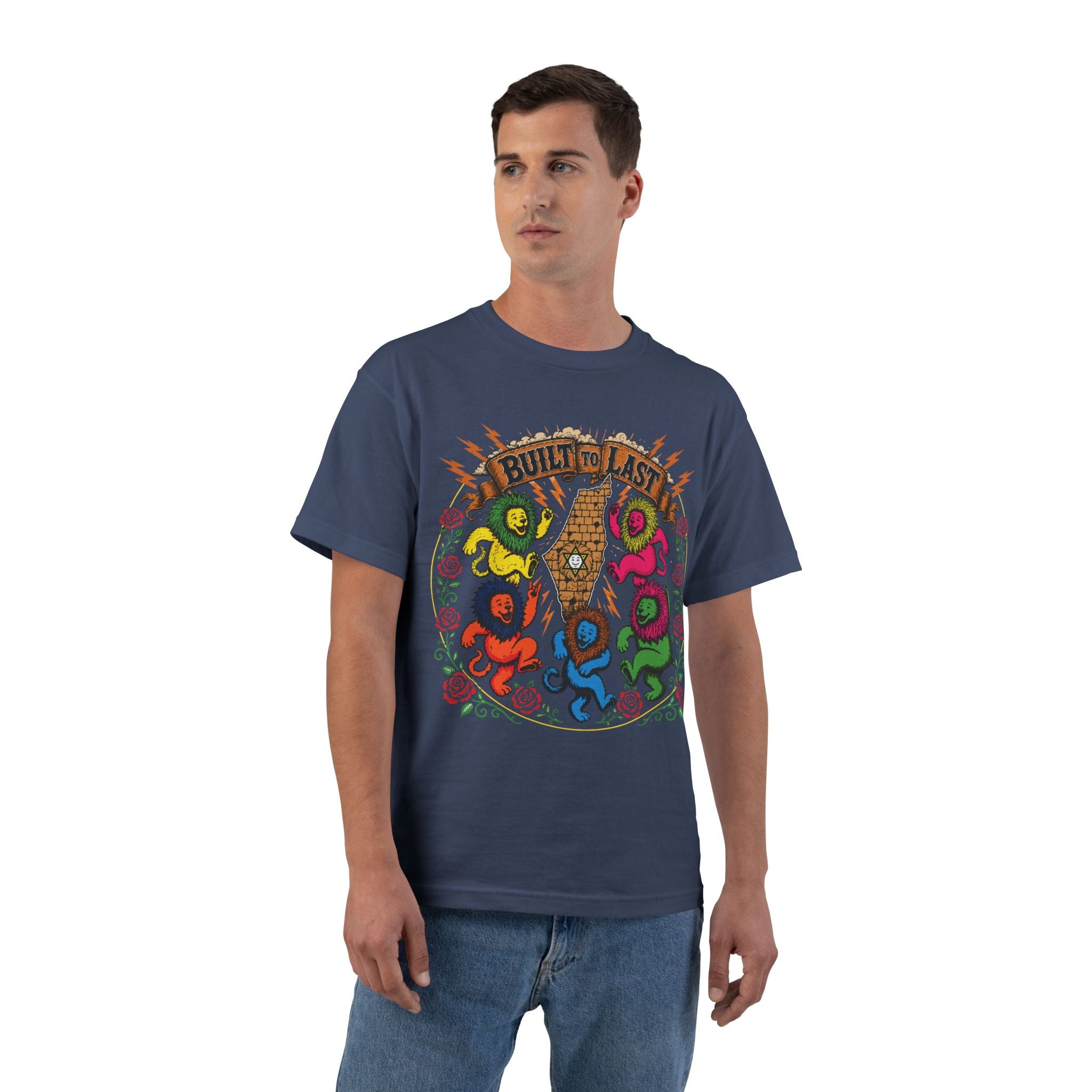 Grateful Israel - Built to Last T-Shirt — Retro Colorful Cartoon Design