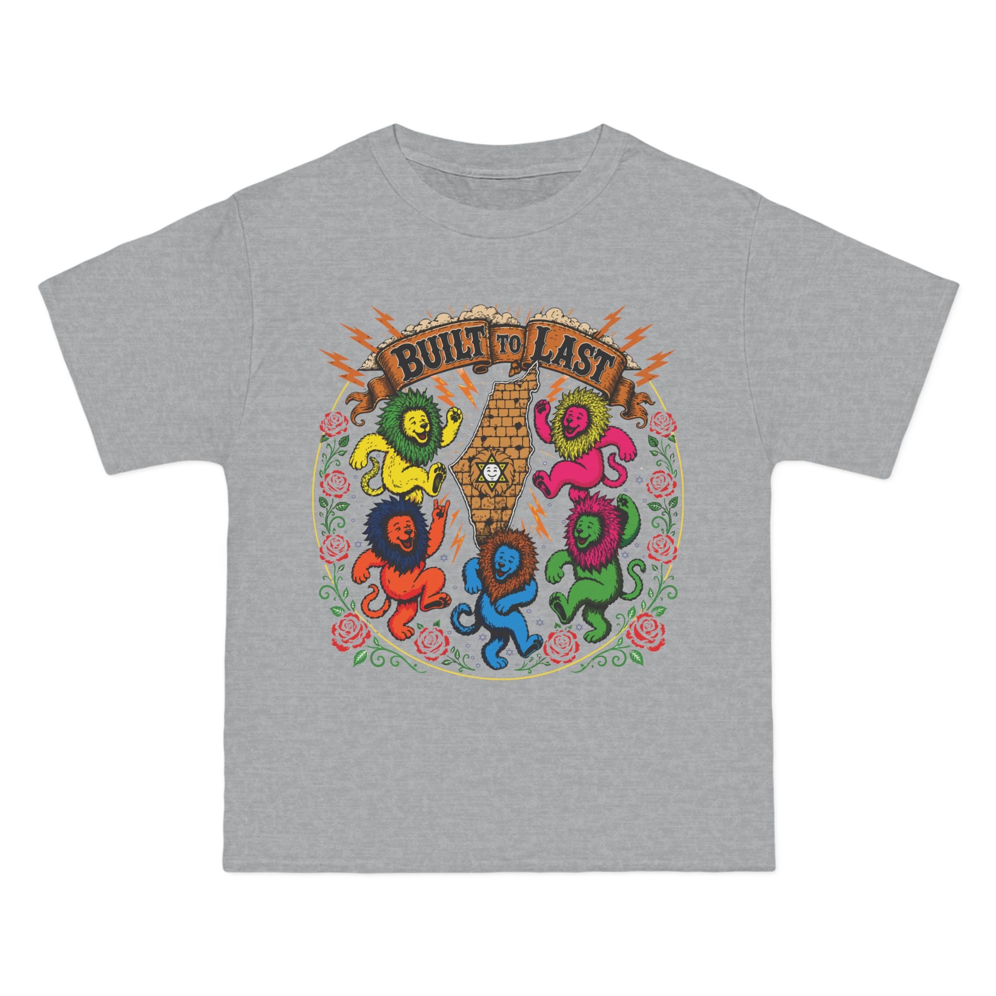 Grateful Israel - Built to Last T-Shirt — Retro Colorful Cartoon Design