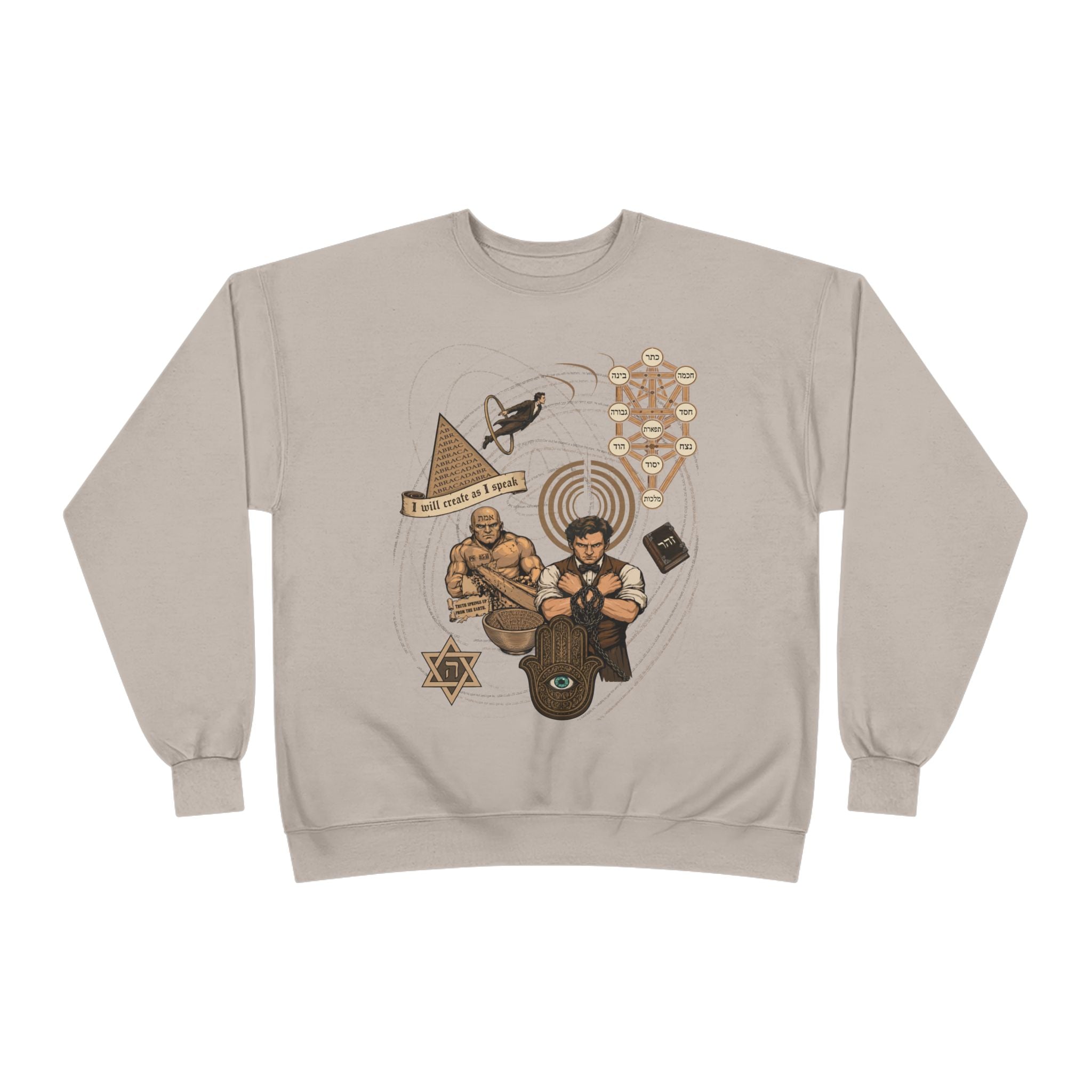 Jewish Magic and Mysticism - an Ode to Creation Crewneck Sweatshirt