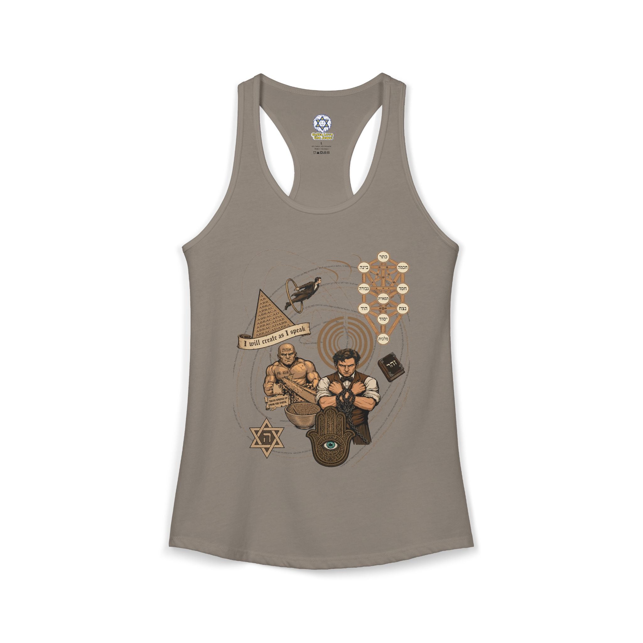 Jewish Magic and Mysticism - an Ode to Creation Racerback top