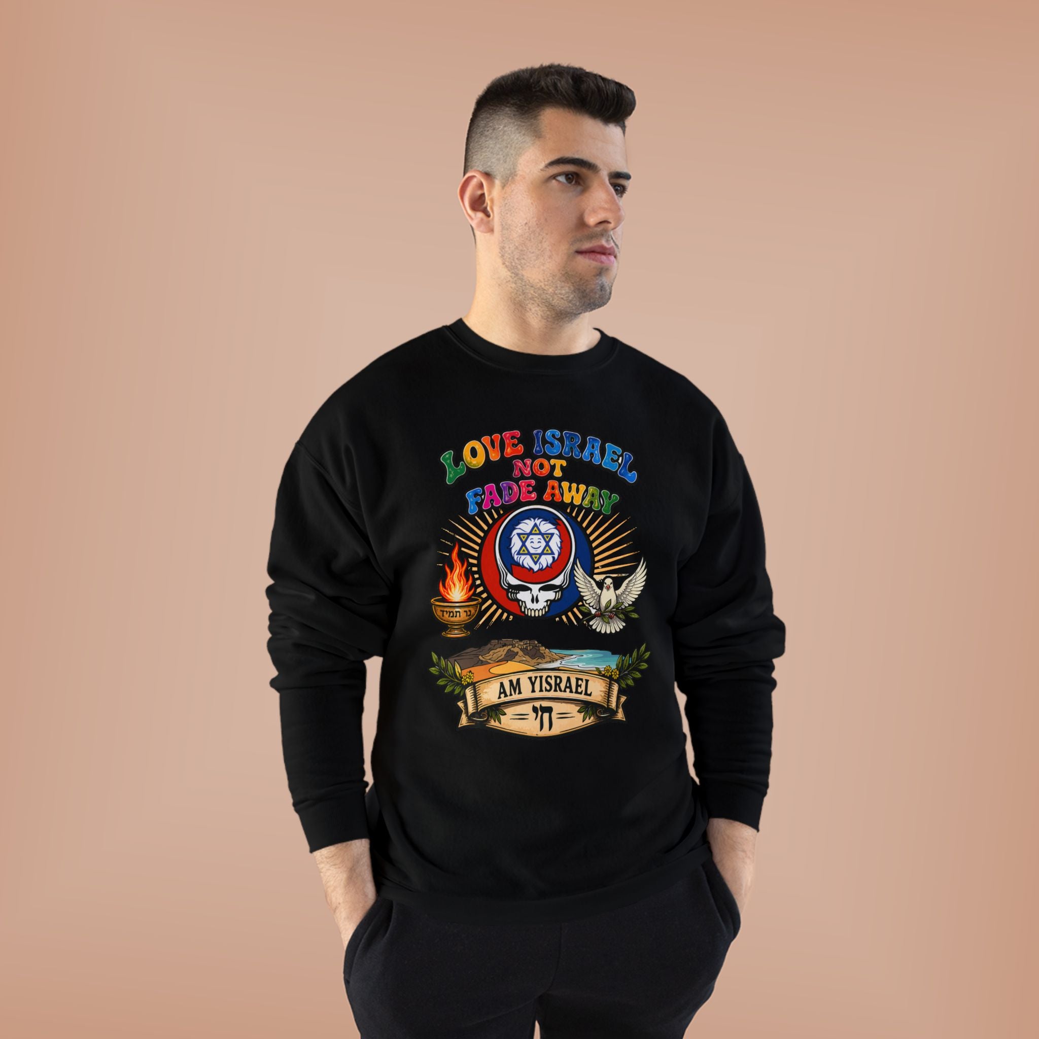 Crewneck Sweatshirt — "Love Israel, Protect the Land" Graphic