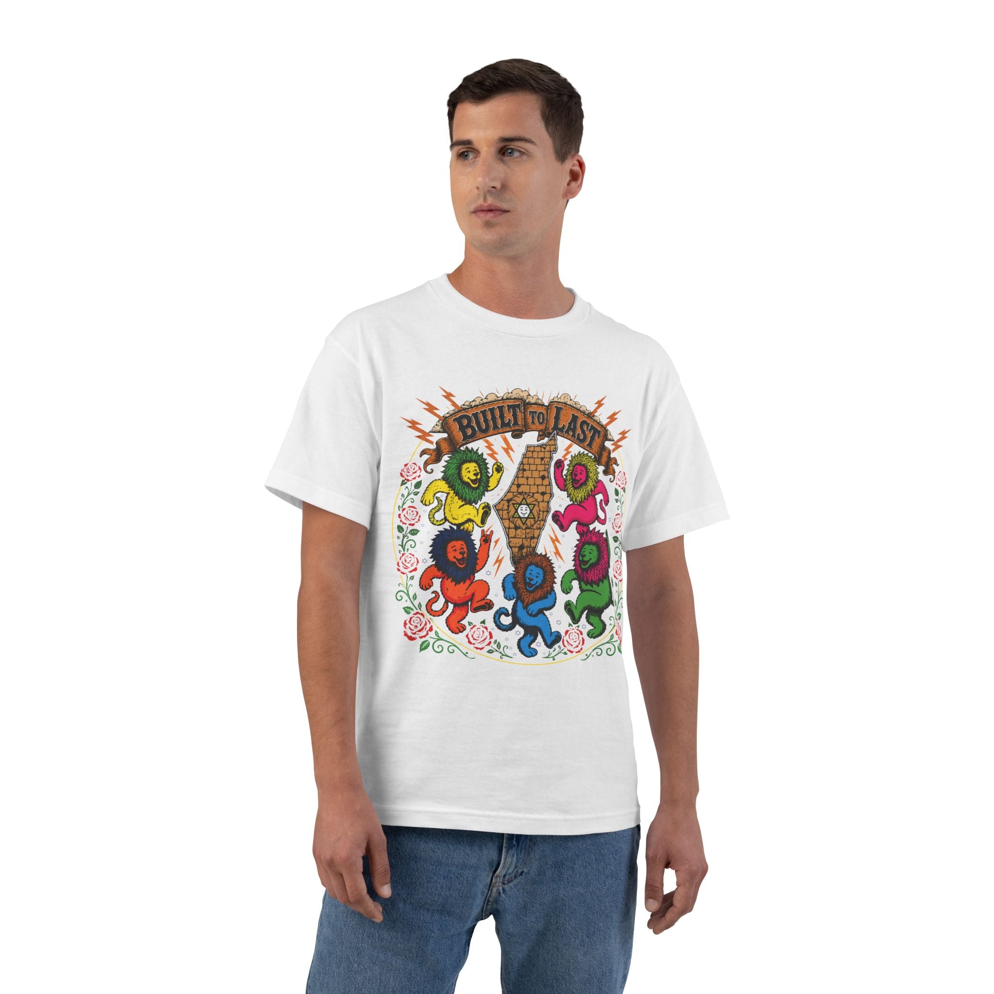 Grateful Israel - Built to Last T-Shirt — Retro Colorful Cartoon Design