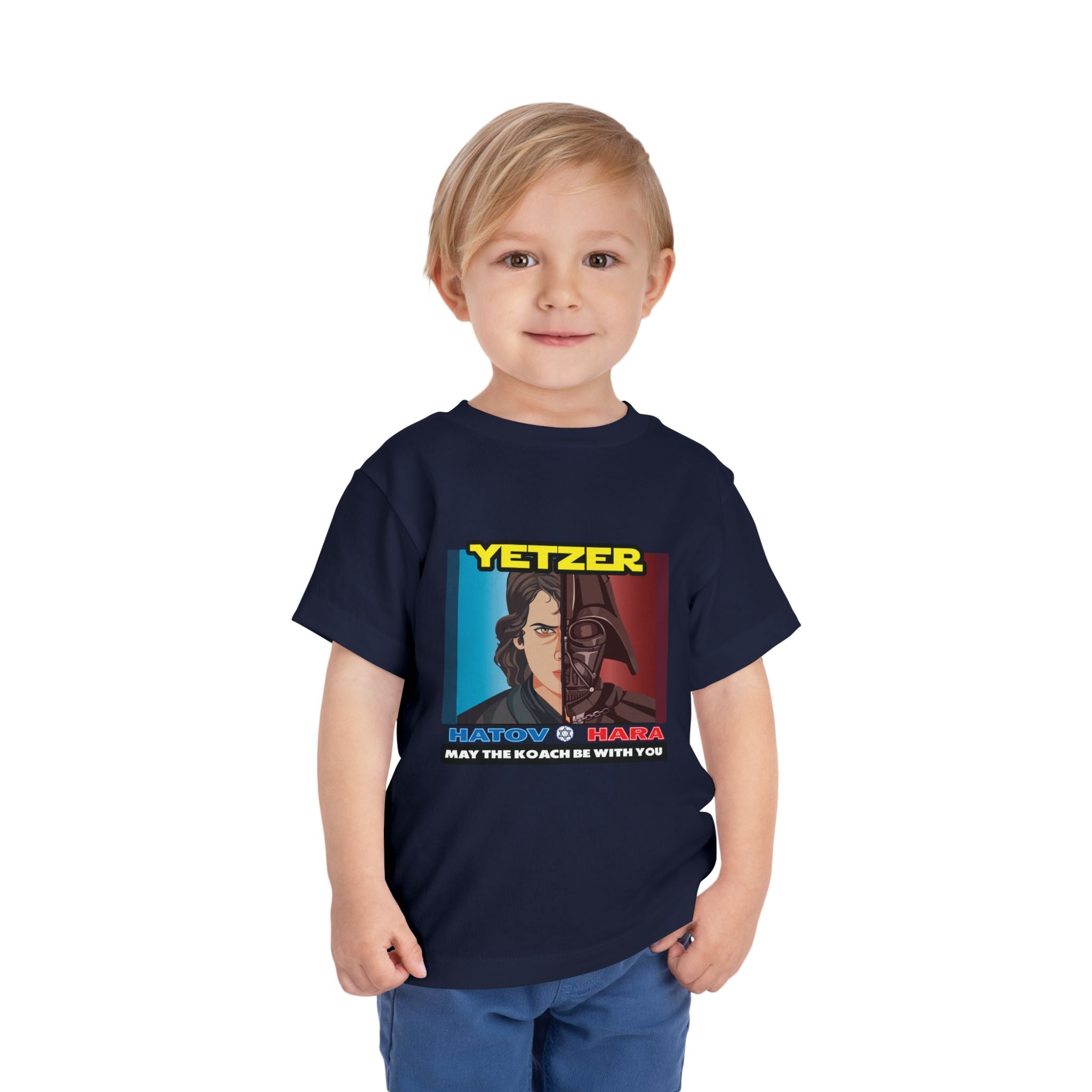 Toddler Tee — Yetzer Hatov v Hara ‘May the Koach Be With You’ Star Wars Parody