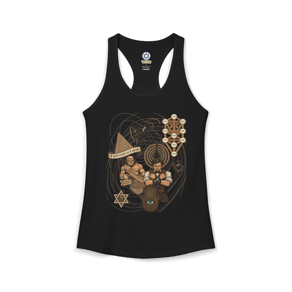 Jewish Magic and Mysticism - an Ode to Creation Racerback top