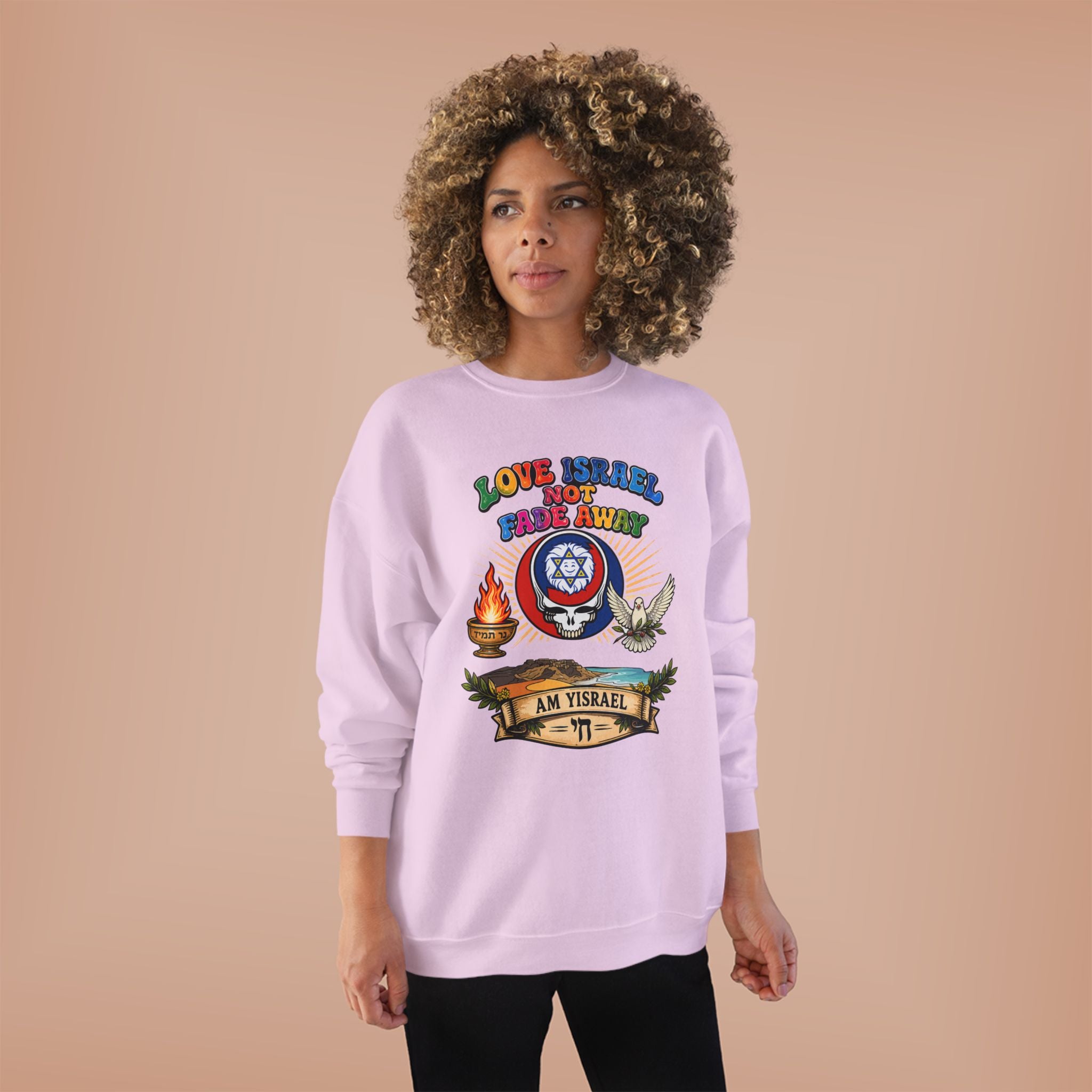 Crewneck Sweatshirt — "Love Israel, Protect the Land" Graphic