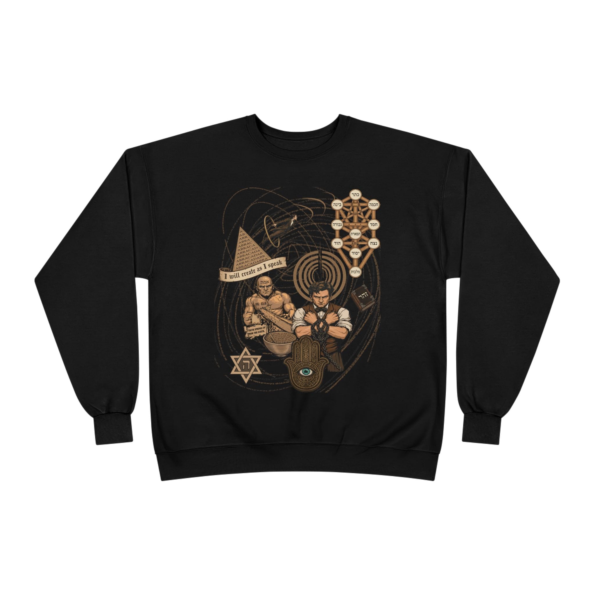 Jewish Magic and Mysticism - an Ode to Creation Crewneck Sweatshirt