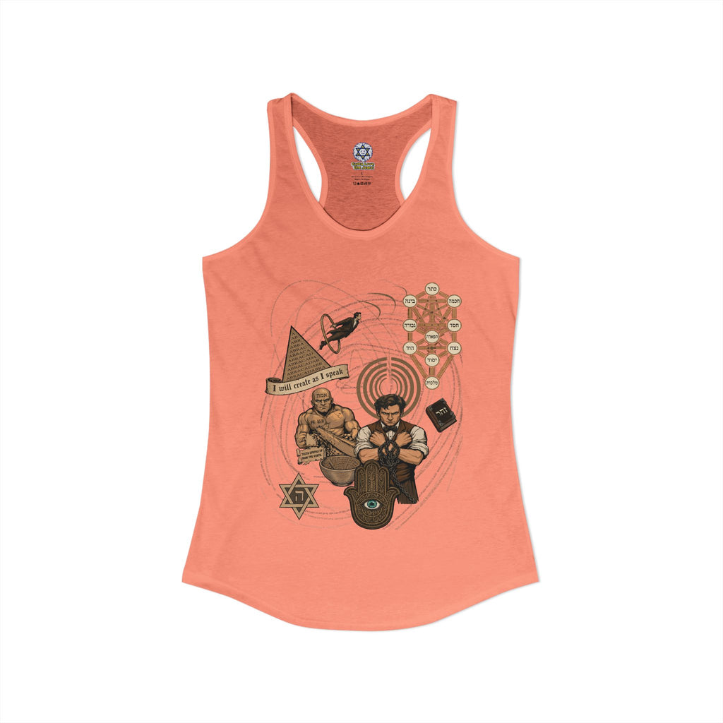 Jewish Magic and Mysticism - an Ode to Creation Racerback top