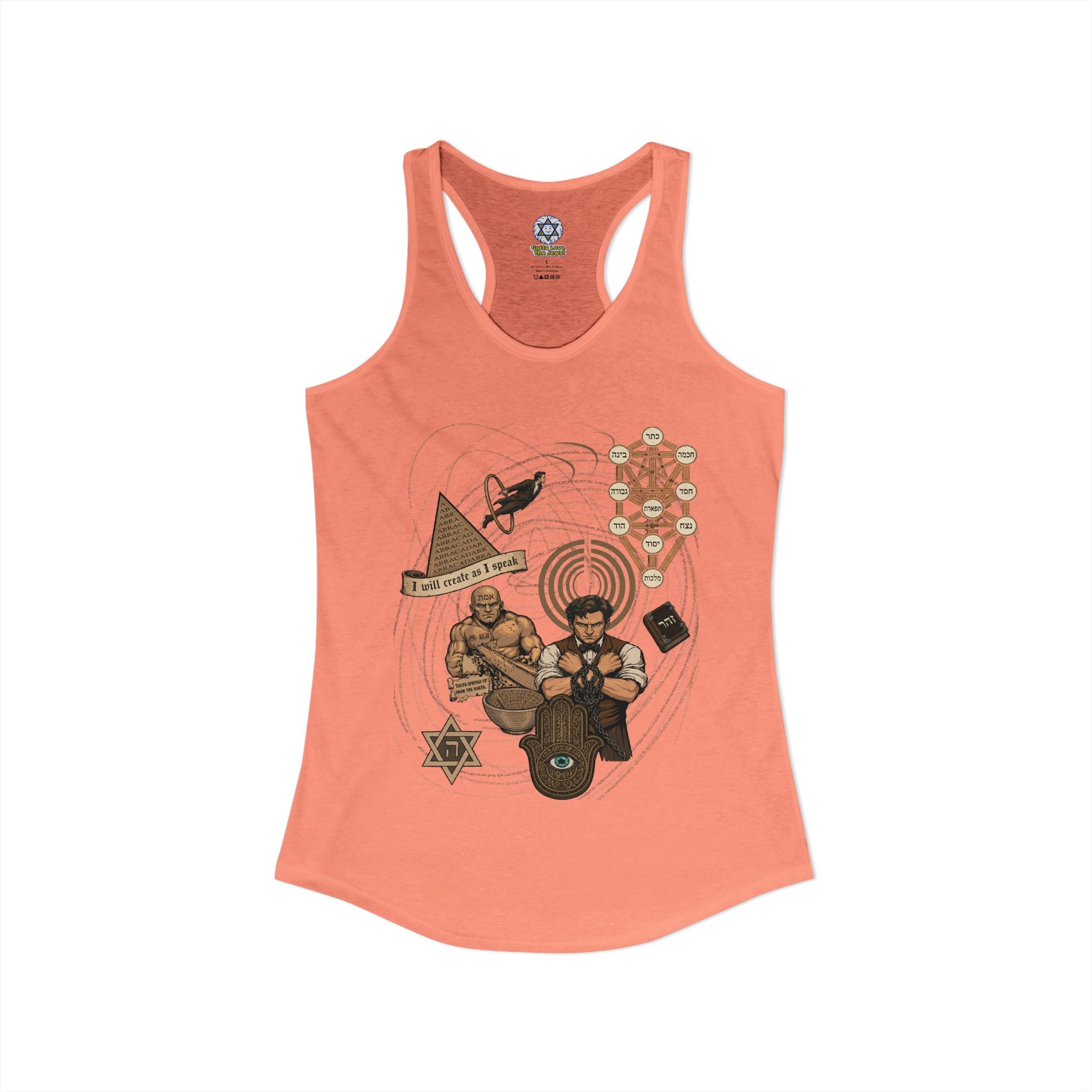 Jewish Magic and Mysticism - an Ode to Creation Racerback top