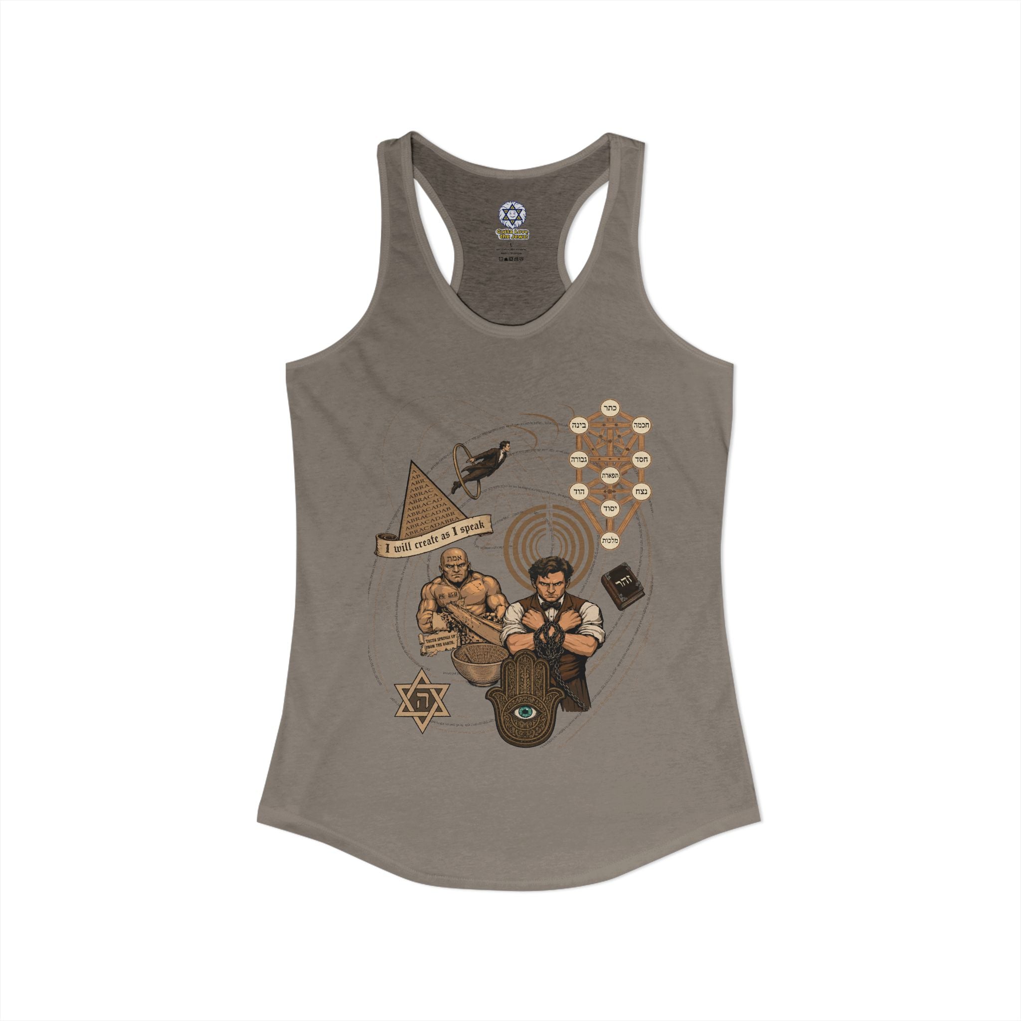 Jewish Magic and Mysticism - an Ode to Creation Racerback top