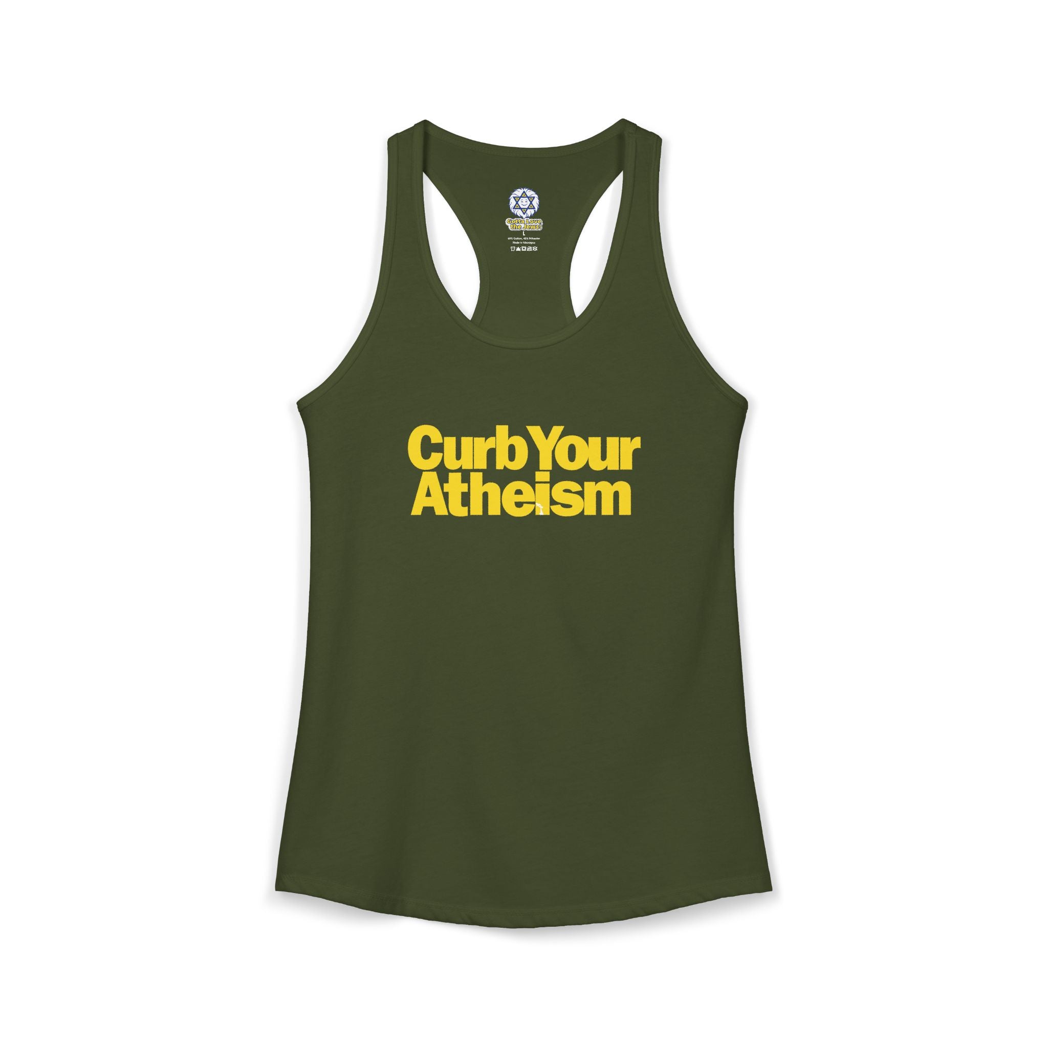 Curb your Atheism Women's Ideal Racerback Tank