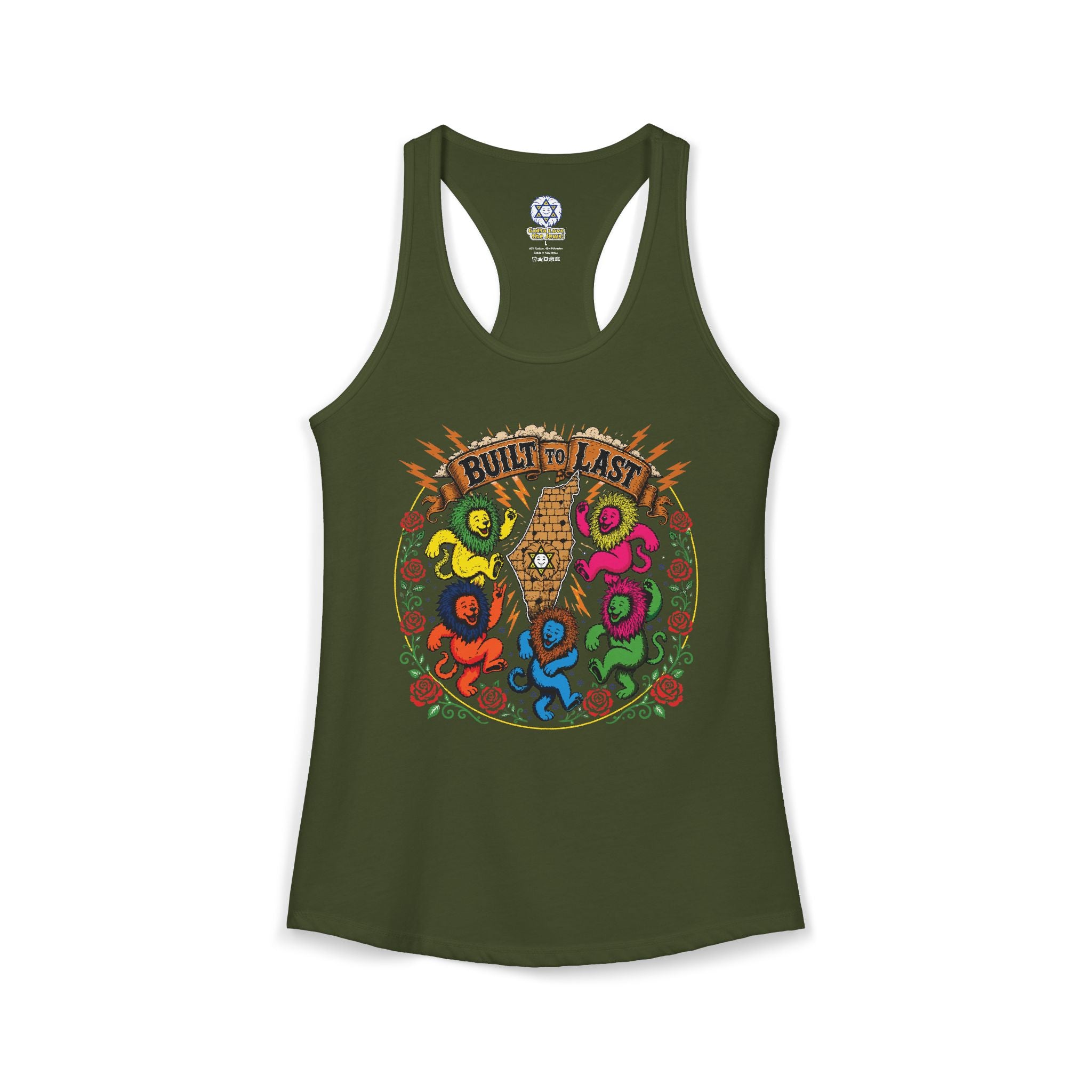 Grateful Israel- Built to Last Women's Ideal Racerback Tank