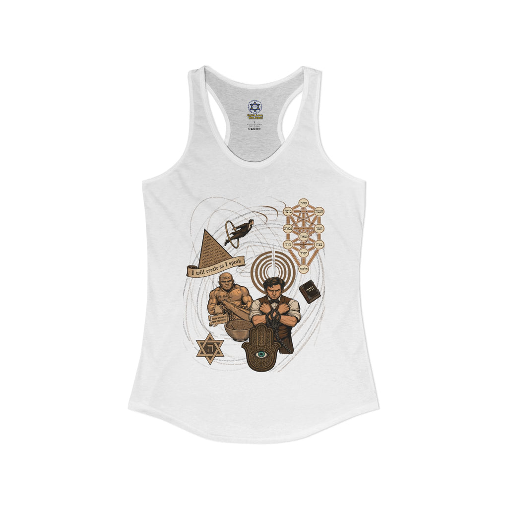 Jewish Magic and Mysticism - an Ode to Creation Racerback top