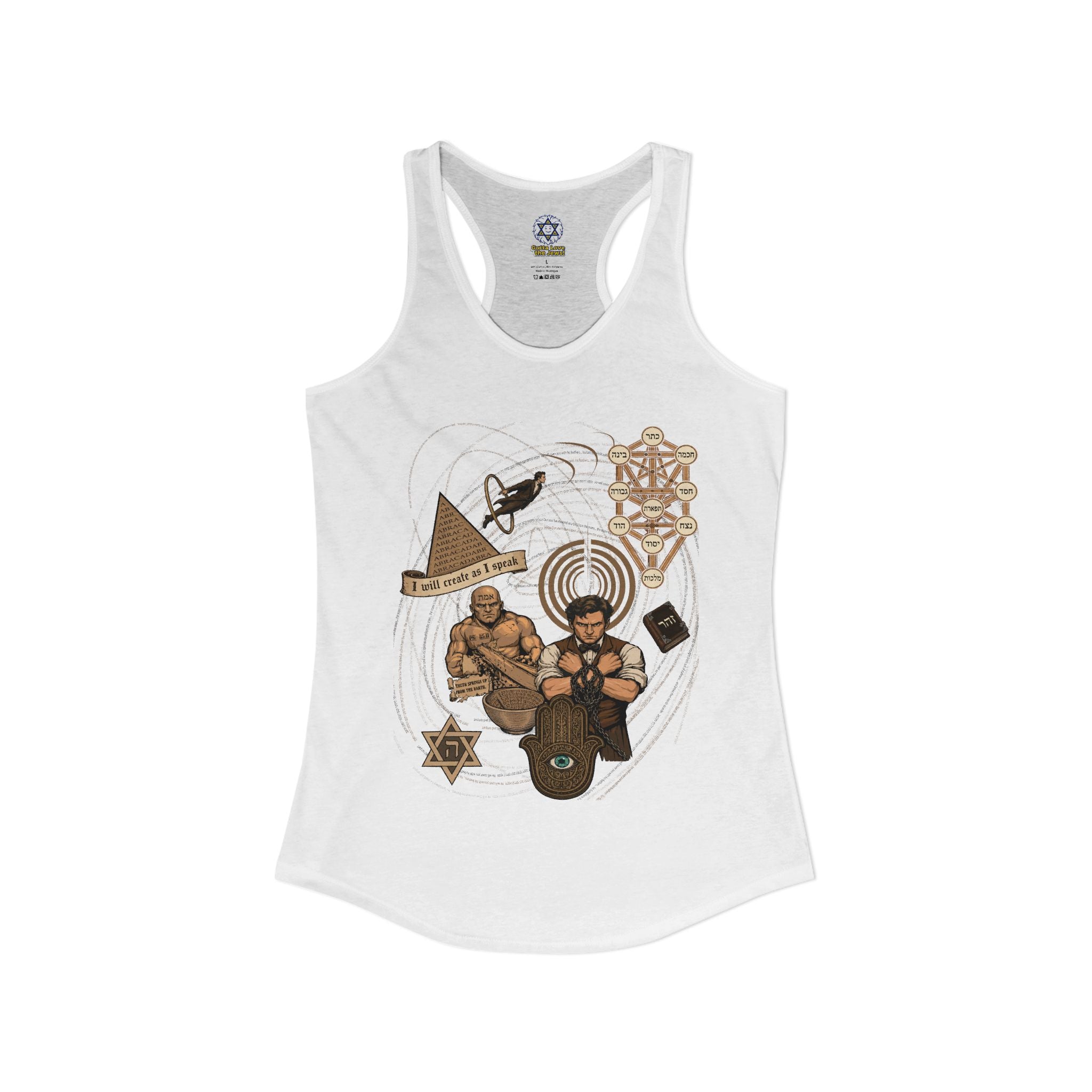 Jewish Magic and Mysticism - an Ode to Creation Racerback top