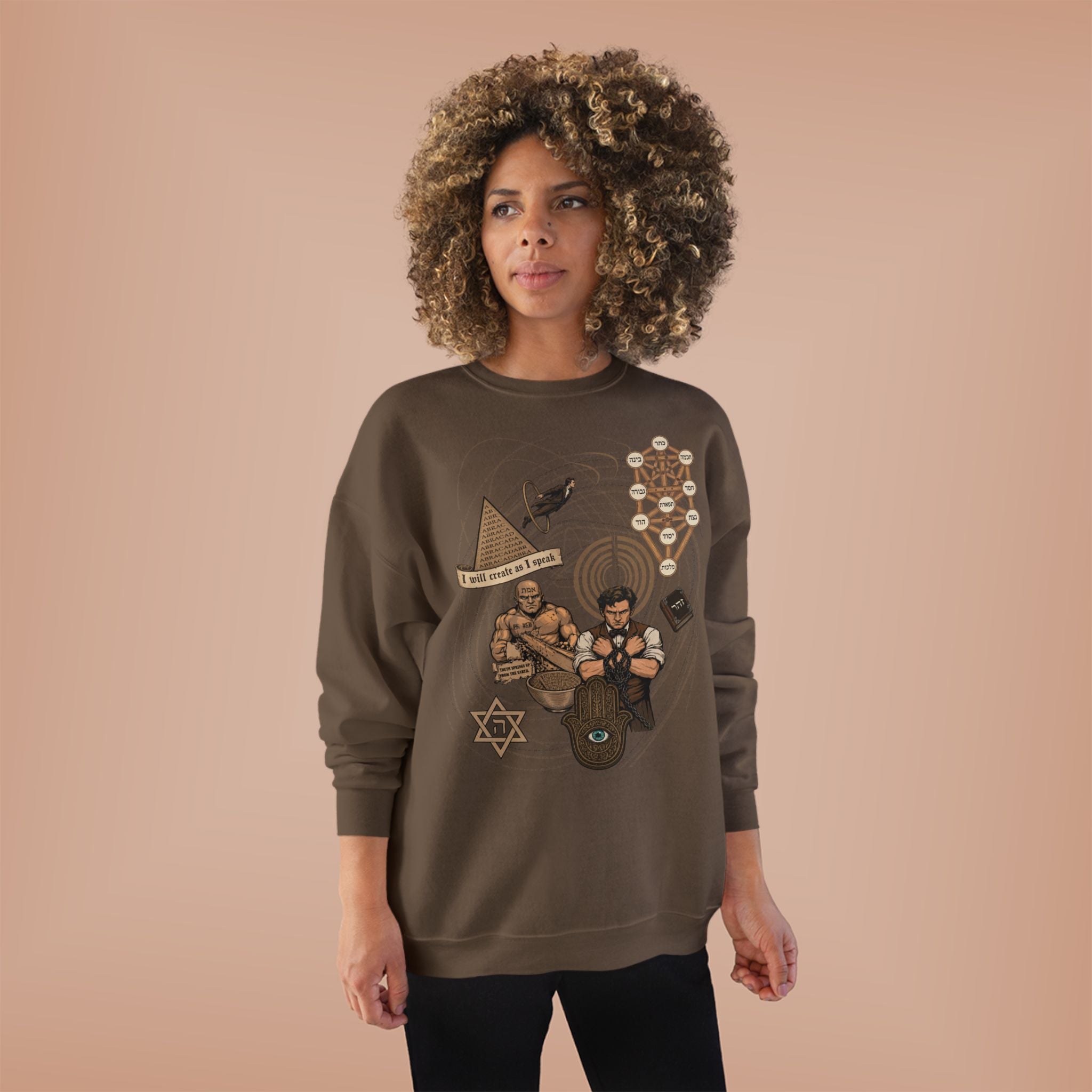 Jewish Magic and Mysticism - an Ode to Creation Crewneck Sweatshirt