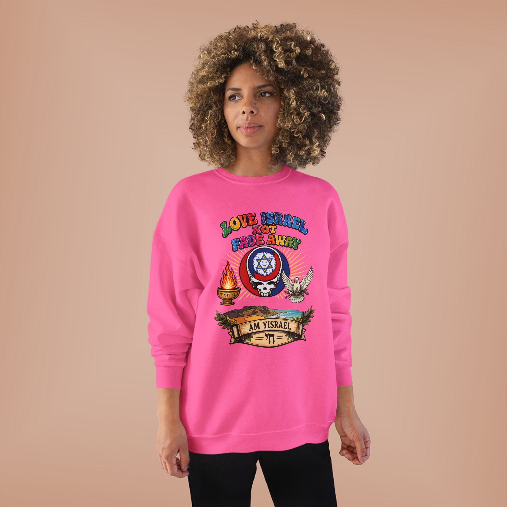 Crewneck Sweatshirt — "Love Israel, Protect the Land" Graphic