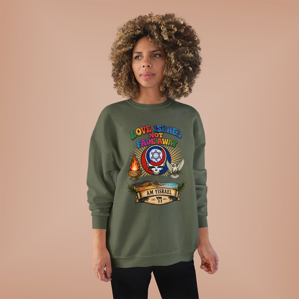 Crewneck Sweatshirt — "Love Israel, Protect the Land" Graphic