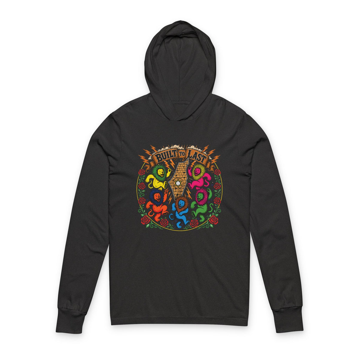 Grateful Israel - Built to Last Unisex Hooded Long Sleeve Tee