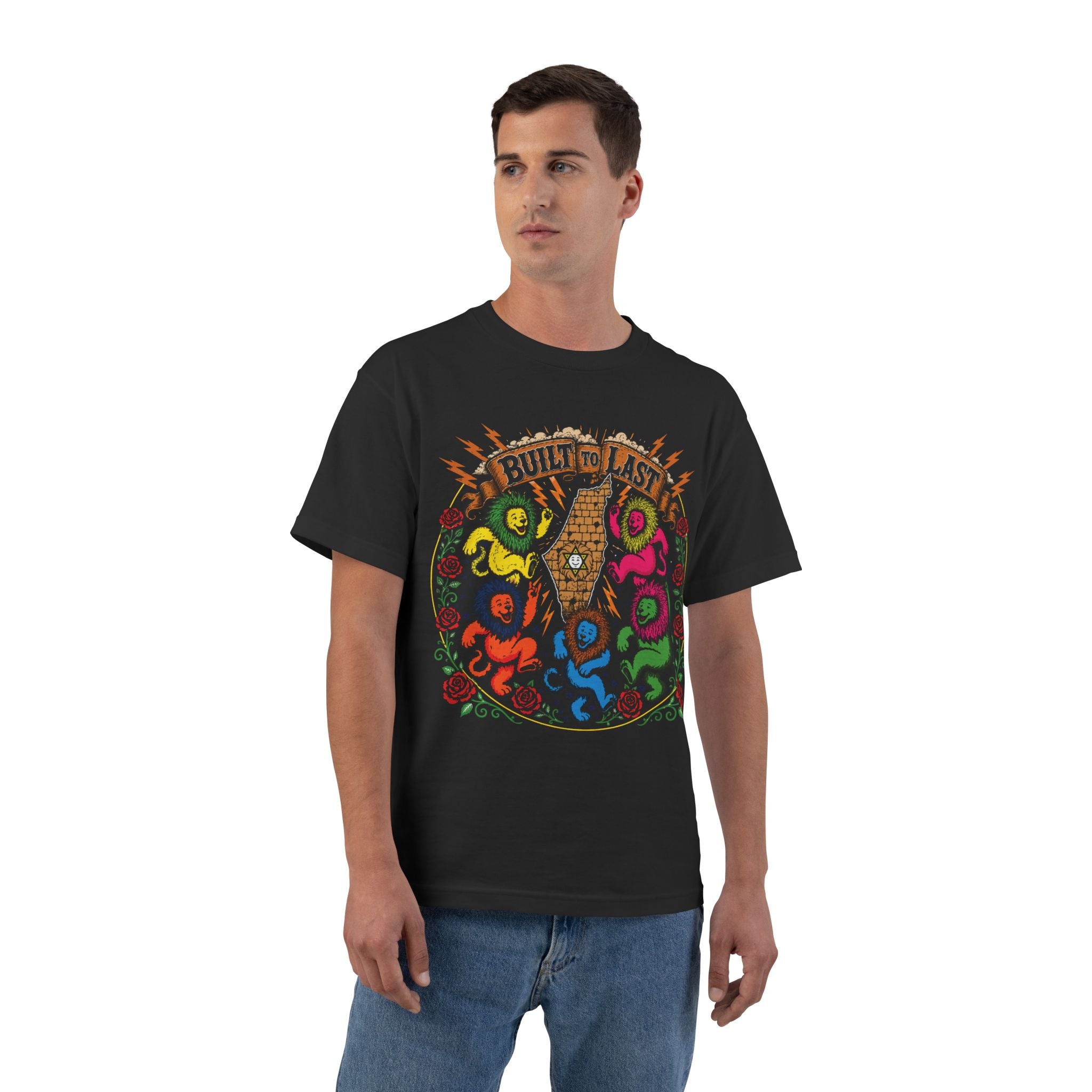Grateful Israel - Built to Last T-Shirt — Retro Colorful Cartoon Design