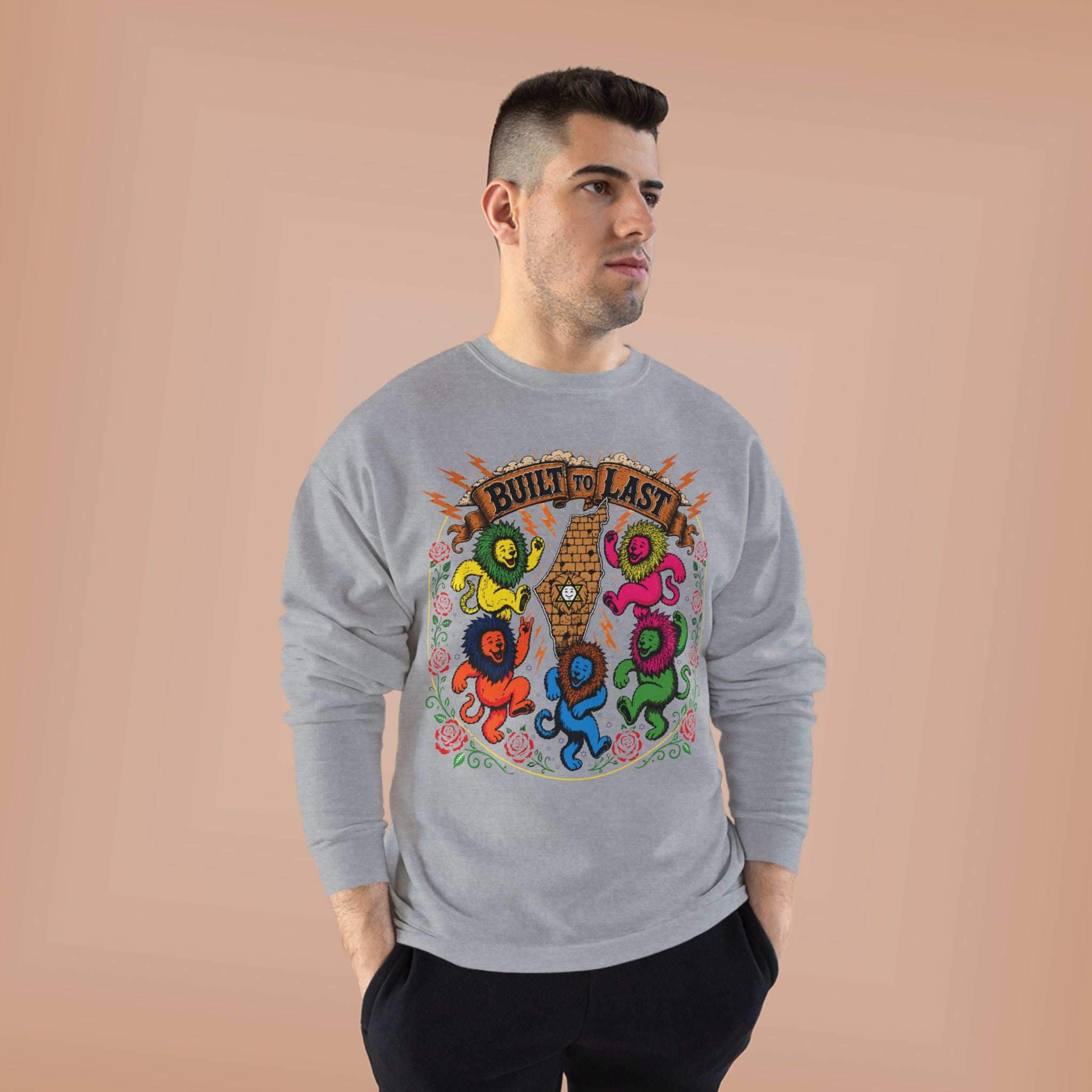 Grateful Israel - Built to Last - Crewneck Sweatshirt