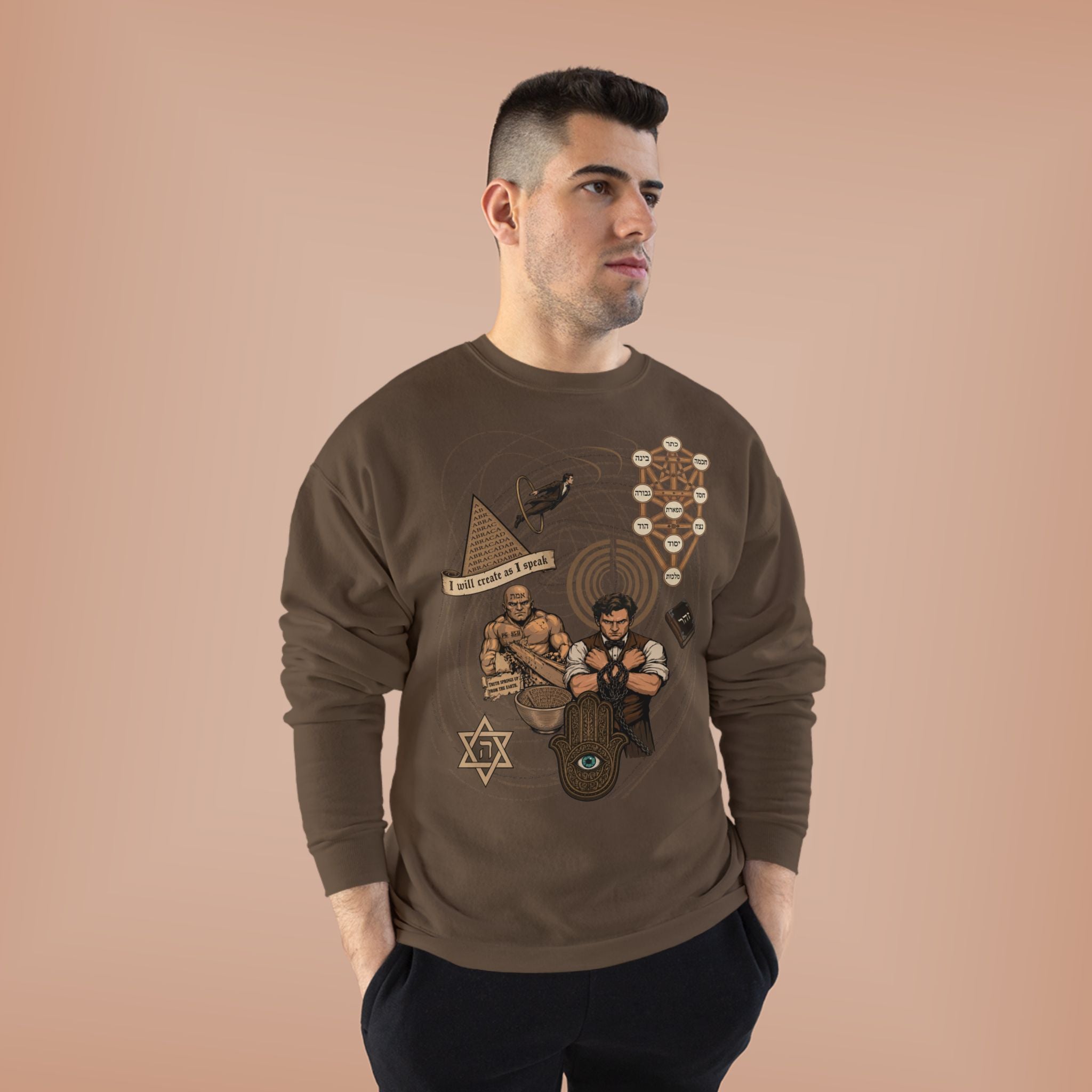 Jewish Magic and Mysticism - an Ode to Creation Crewneck Sweatshirt