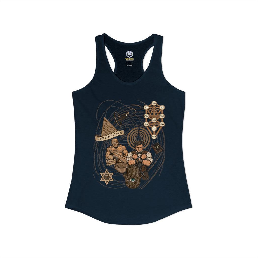 Jewish Magic and Mysticism - an Ode to Creation Racerback top