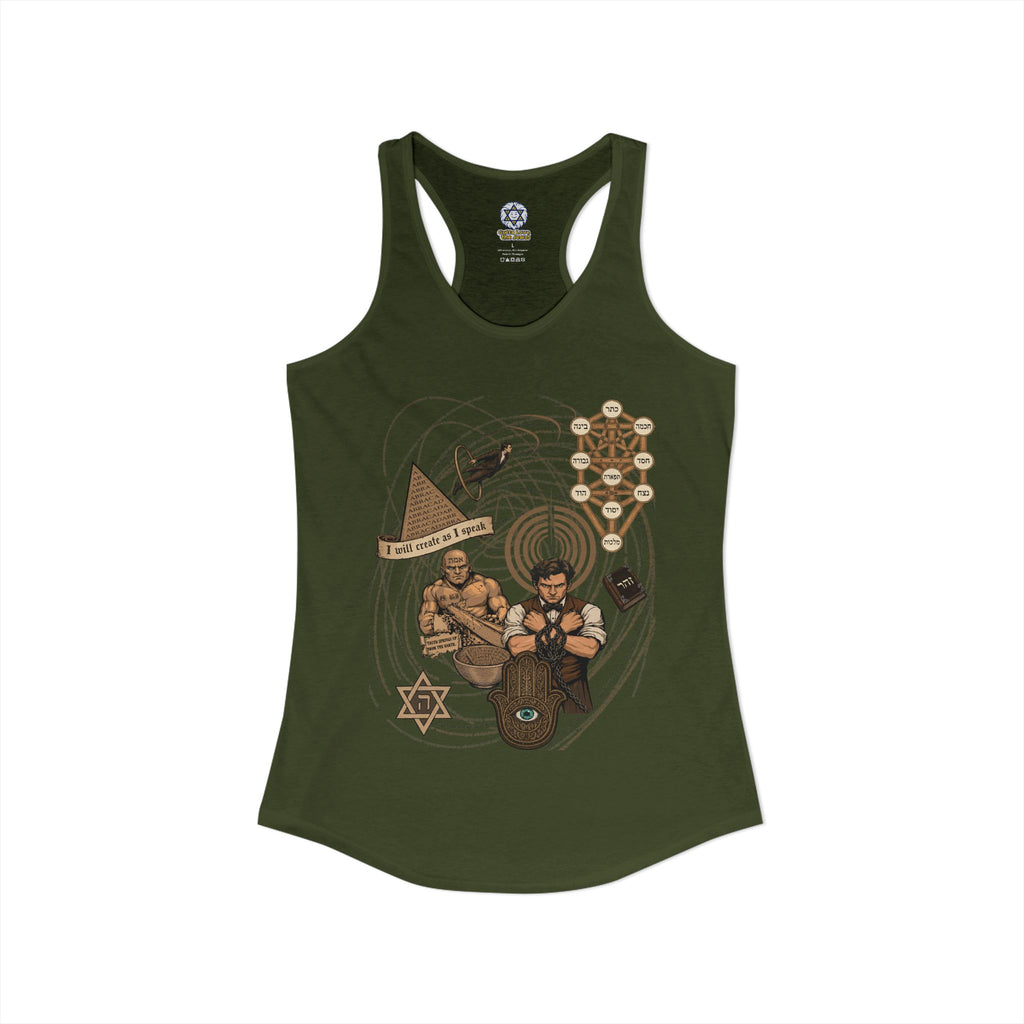 Jewish Magic and Mysticism - an Ode to Creation Racerback top