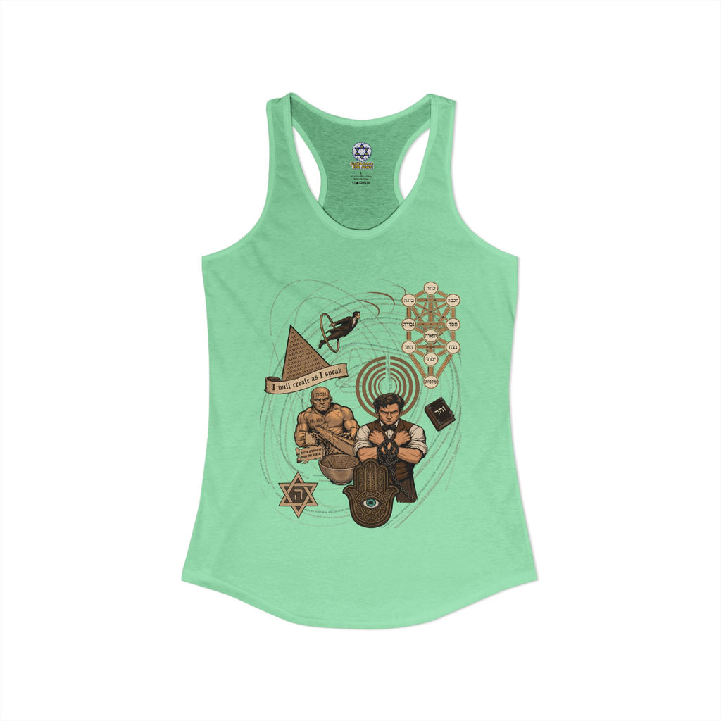 Jewish Magic and Mysticism - an Ode to Creation Racerback top
