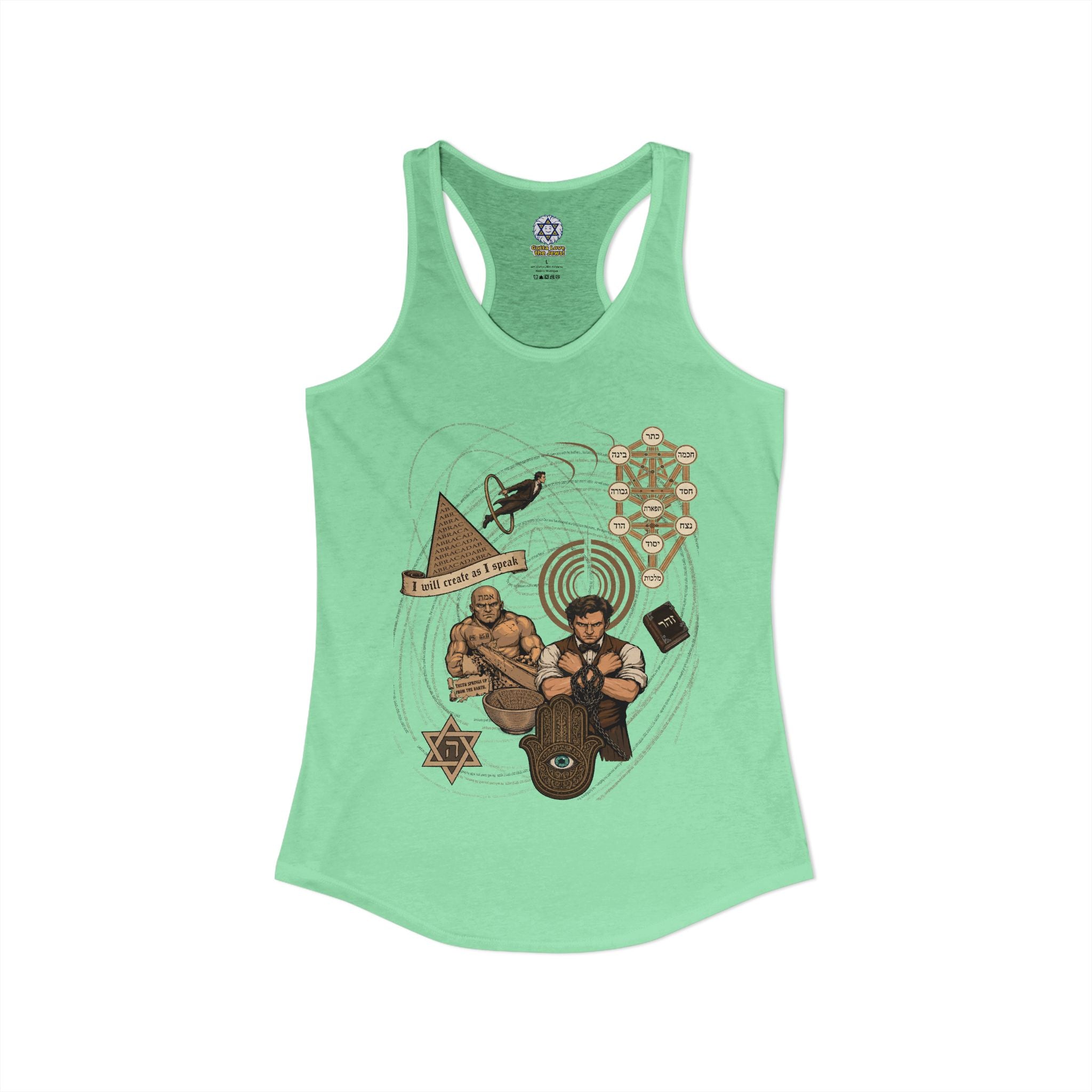 Jewish Magic and Mysticism - an Ode to Creation Racerback top