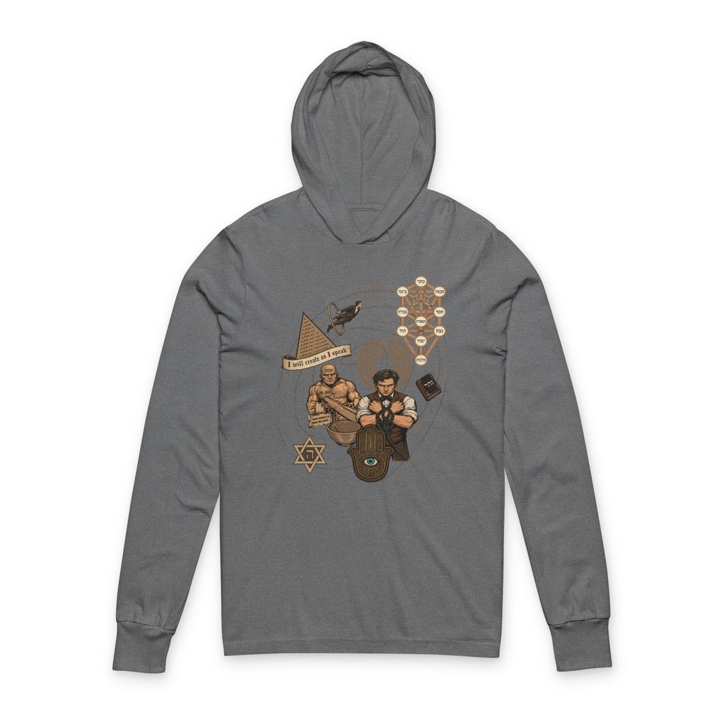 Jewish Magic and Mysticism - an Ode to Creation  Unisex Hooded Long Sleeve Tee