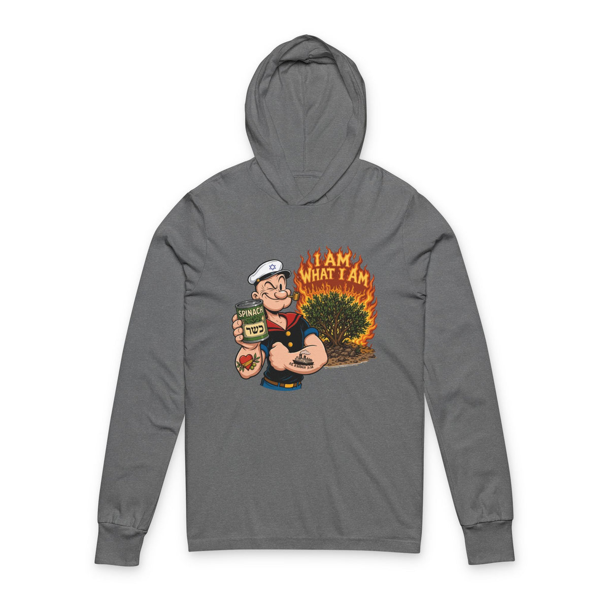 Popeye "I Am What I Am" Hooded Long Sleeve Tee
