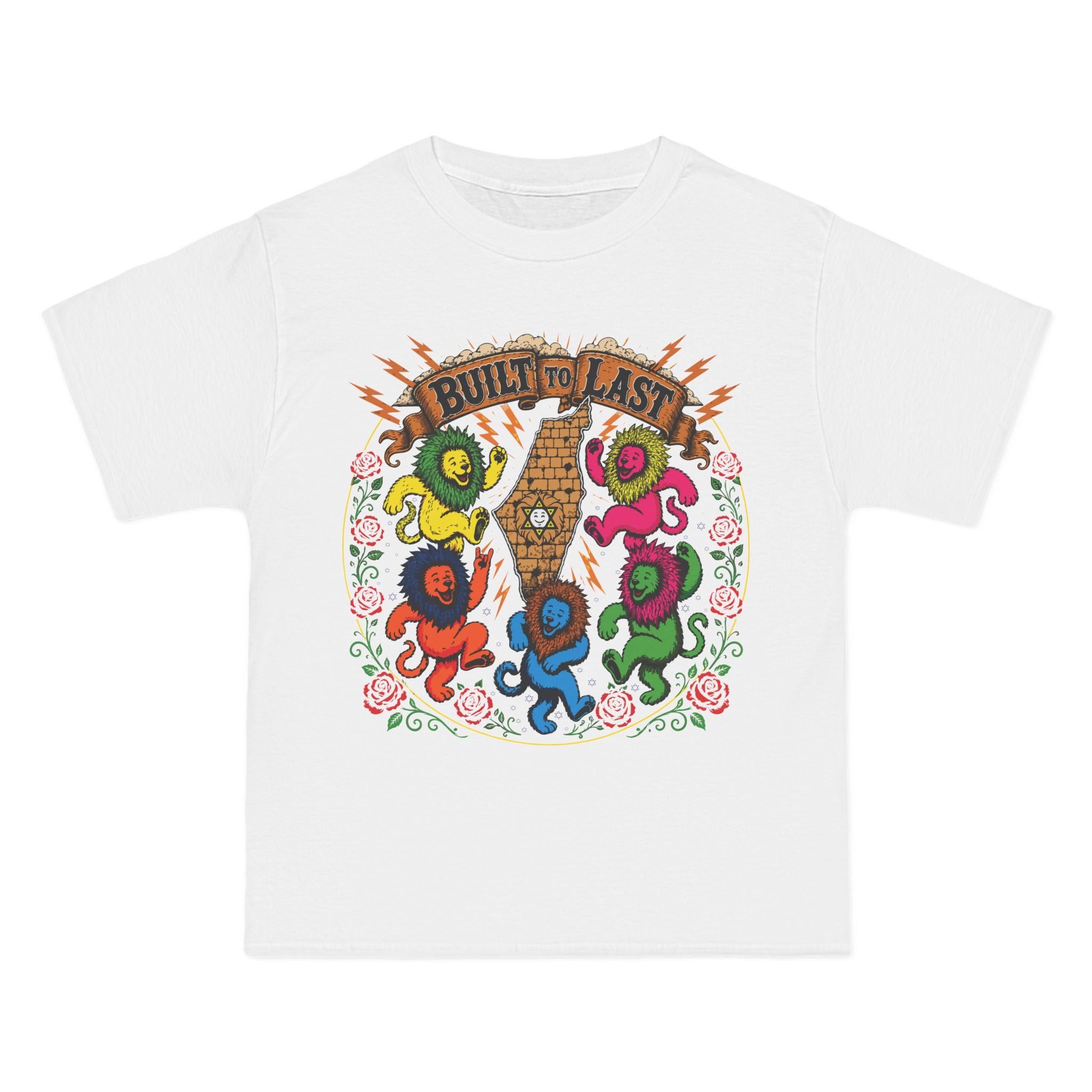 Grateful Israel - Built to Last T-Shirt — Retro Colorful Cartoon Design
