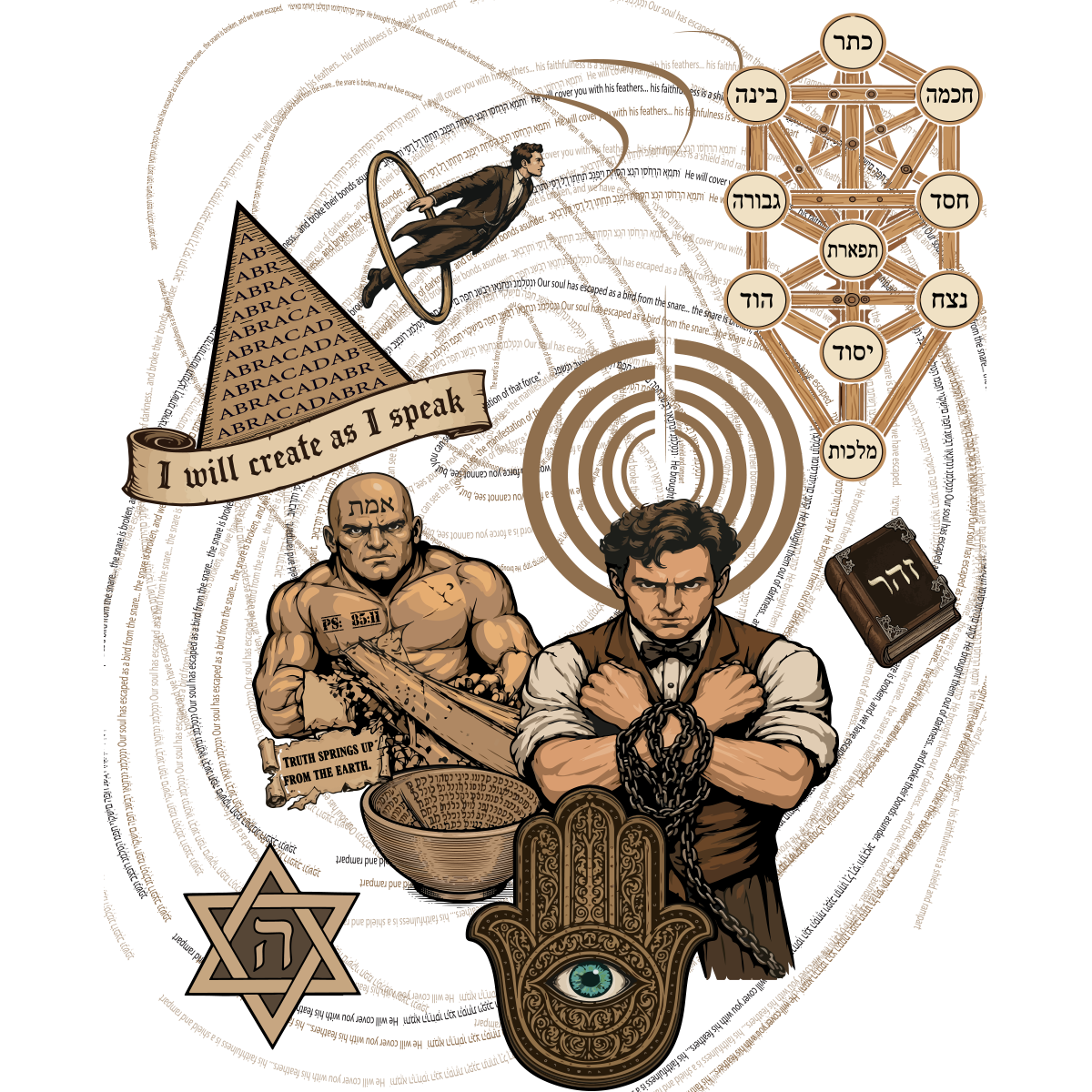 Jewish Magic and Mysticism - an Ode to Creation T-Shirt